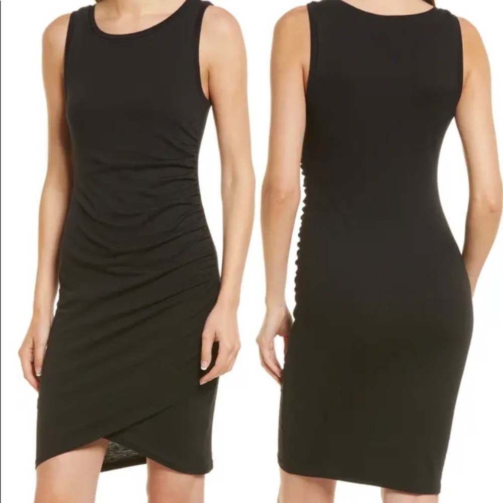 NWT Leith sleeveless side ROUCHED dress